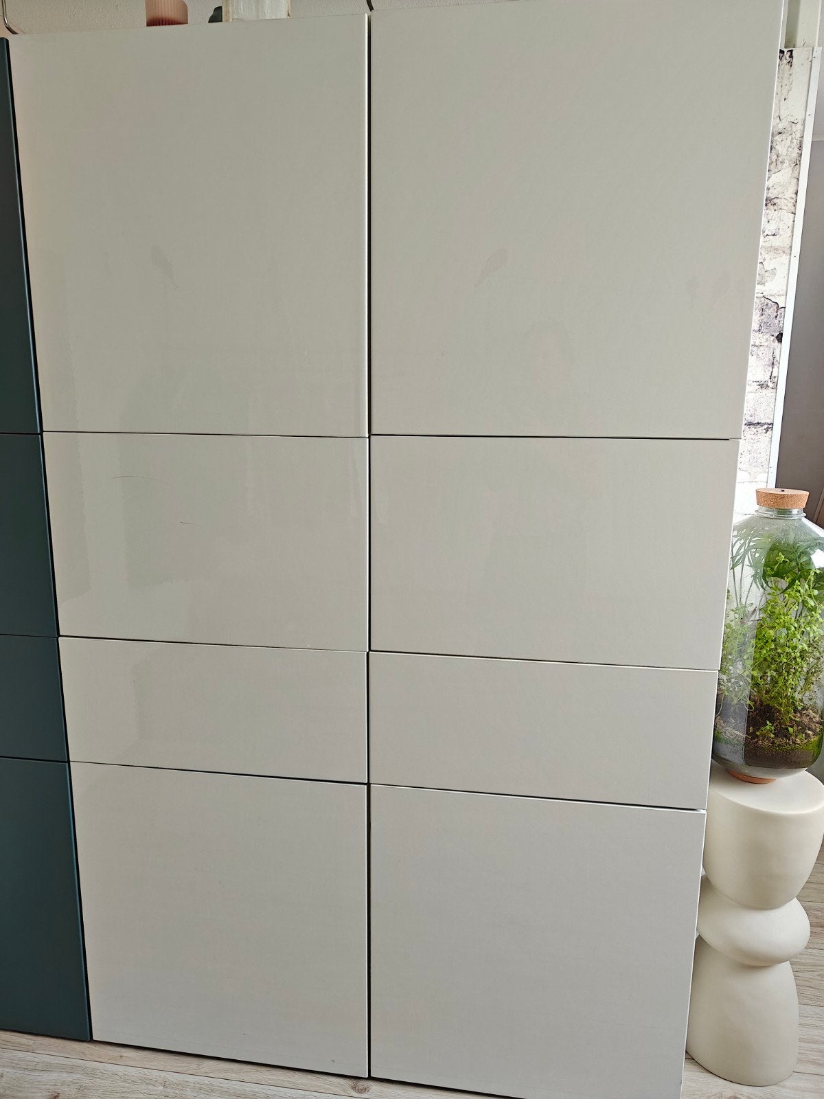 IKEA LAPPVIKEN deuren voor BESTÅ kast - wit hoogglans, Huis en Inrichting, Kasten | Kledingkasten, Ophalen, Kunststof, 100 tot 150 cm