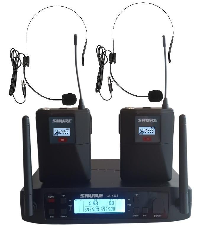 Nieuwe Shure GLXD4 met 2 headset microfoons., Muziek en Instrumenten, Microfoons, Ophalen of Verzenden, Nieuw, Zangmicrofoon, Draadloos