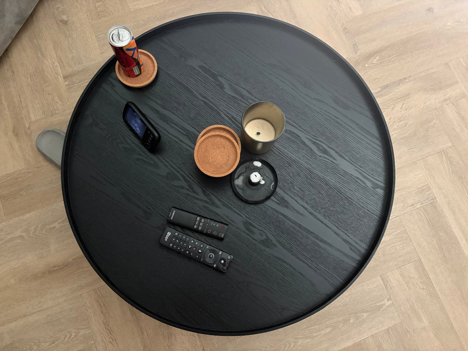 WOOOD Mesa XL - Zwart, Ophalen, Rond, 50 tot 100 cm, Zo goed als nieuw