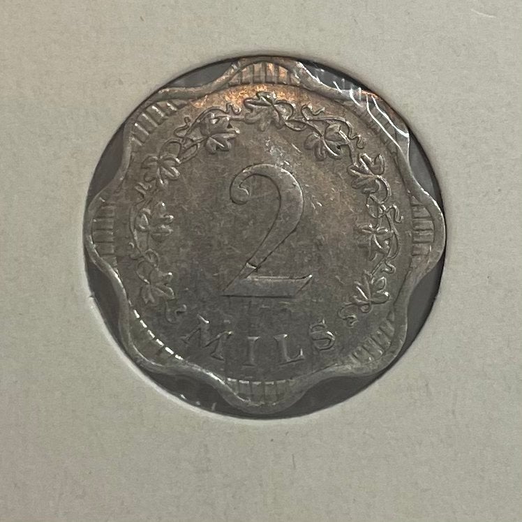 2 mils Malta 1972, Ophalen of Verzenden, Overige landen