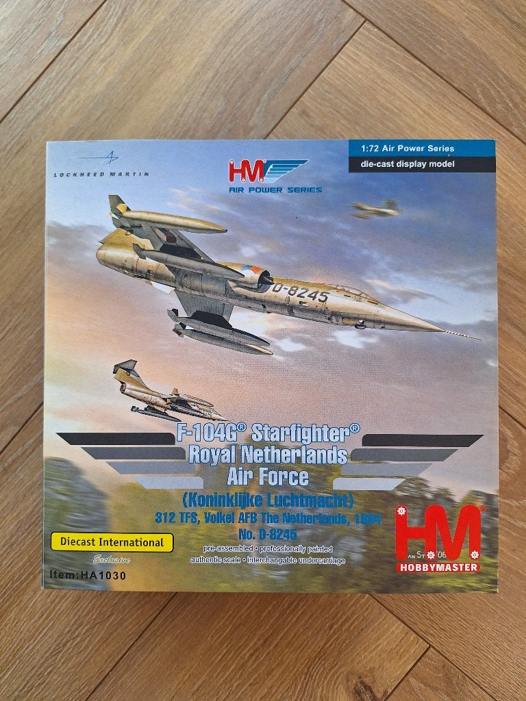 Diecast 1:72 1/72 Hobby Master F-104G Starfighter Royal Neth, Hobby en Vrije tijd, Overige merken, 1:72 tot 1:144, Ophalen of Verzenden