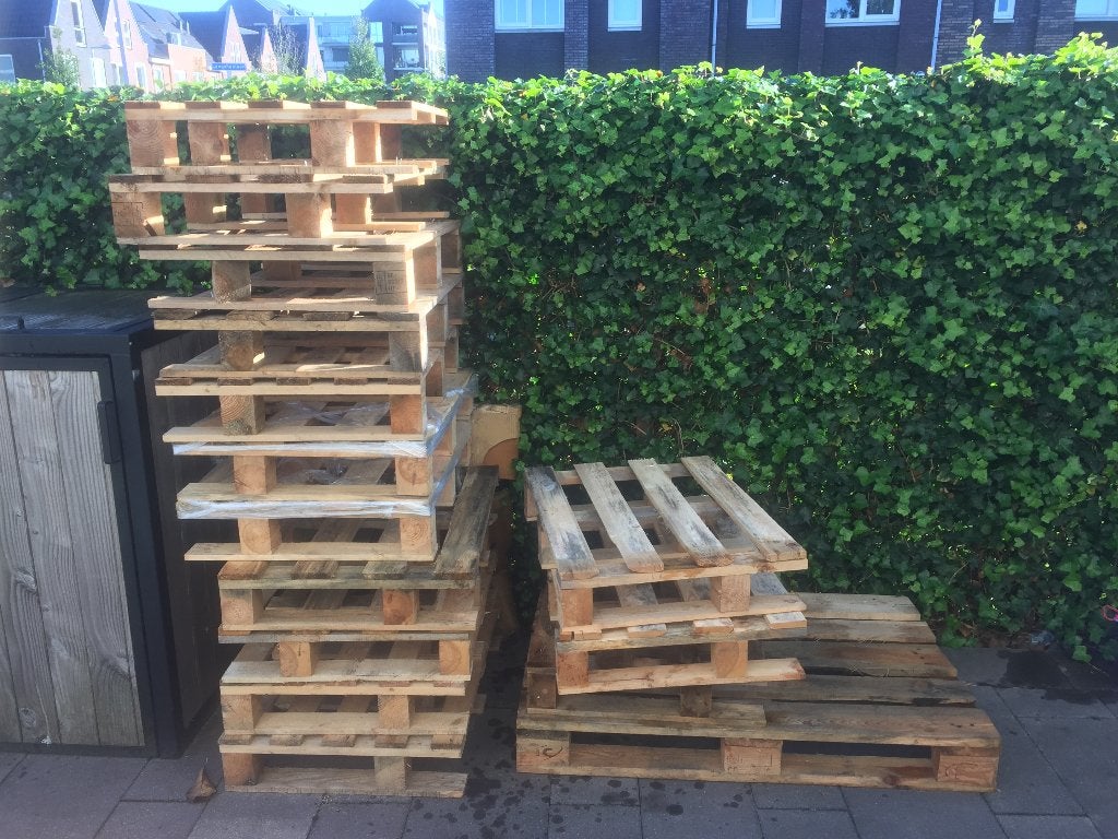 Stevige pallets en 1 Epal pallets 60x80 en 80x120, Doe-het-zelf en Verbouw, Ophalen, Zo goed als nieuw, 50 mm of meer, Pallet
