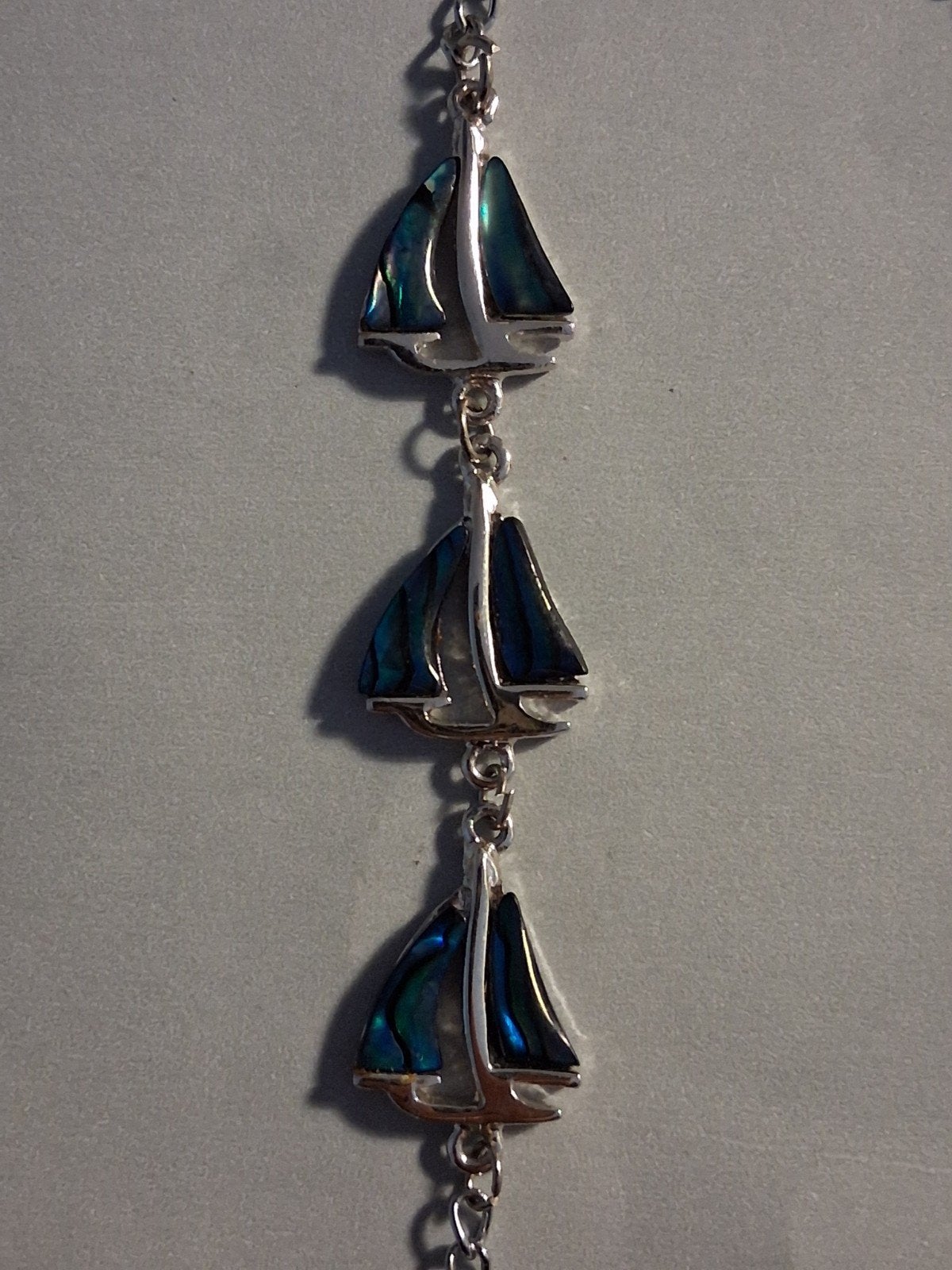 Armband paua schelp -- afm 17 cm, Verzenden, Nieuw, Blauw, Overige materialen