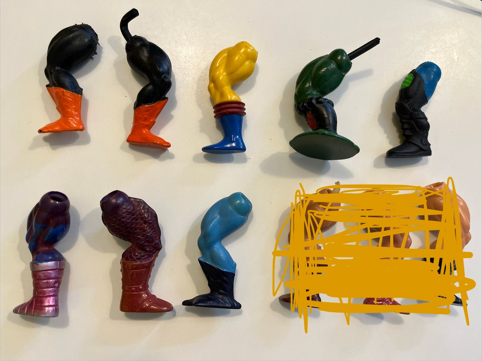 He-Man / Motu 8x benen (diverse figuren), Ophalen, Gebruikt