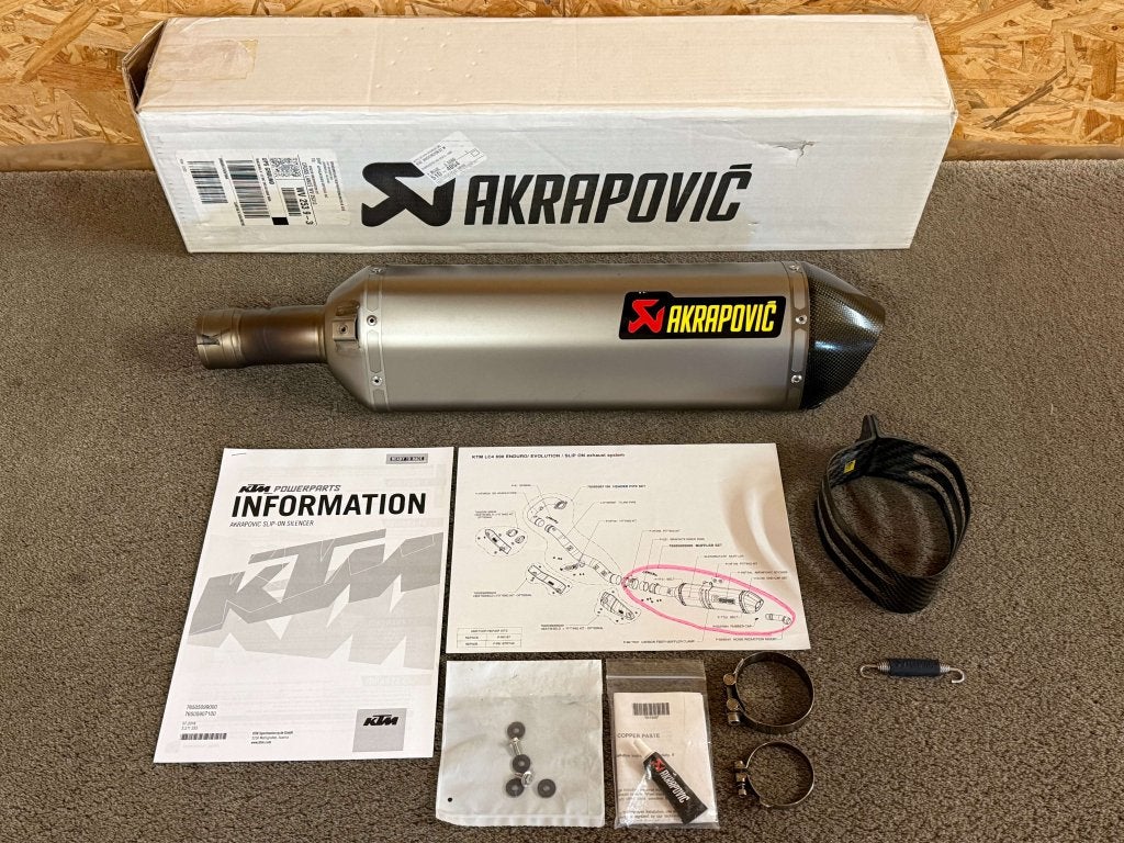 Akrapovic uitlaat KTM 690SMC SMC690 R 690 Enduro 690 SMC, Gebruikt, Verzenden, KTM, https://support.ktm.com/hc/en-us/requests/new