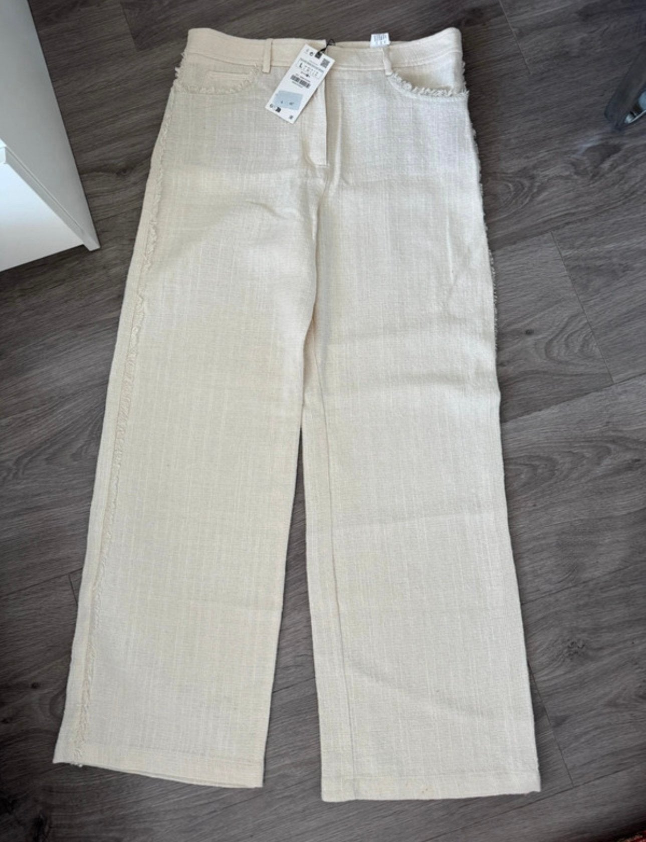 Zara broek pantalon, Wit, Maat 42/44 (L), Nieuw, Ophalen of Verzenden