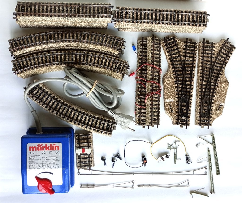 Märklin - rest rails - trafo - onderdelen, Ophalen, Wisselstroom, Gebruikt, Rails