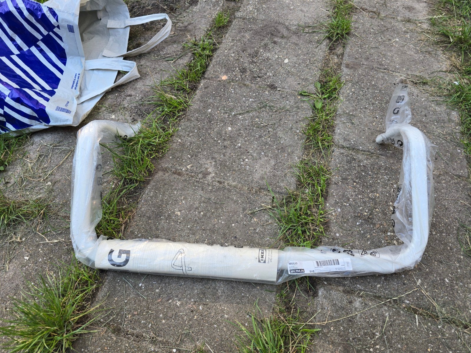 IKEA MULIG Kledingroede 60-90 cm wit, Ophalen of Verzenden, Nieuw, Metaal, Volwassenen