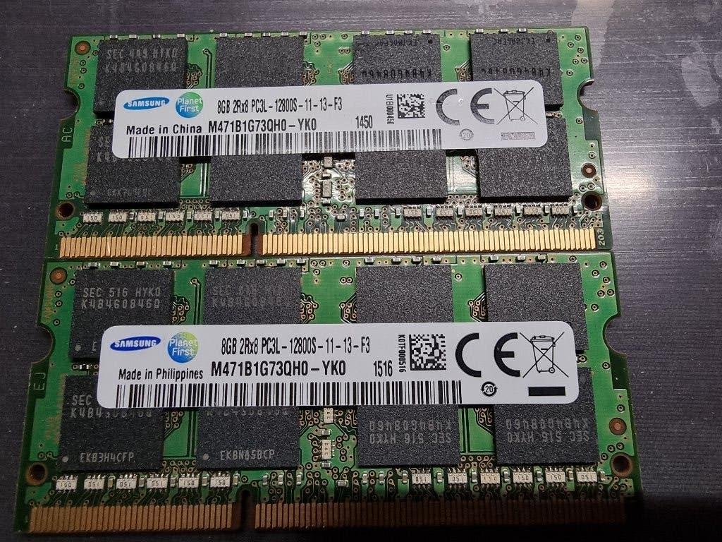 16Gb (2x8GB DDR3 PC3L-12800 1600Mhz 2Rx8 Samsung, Computers en Software, RAM geheugen, 1600mhz, DDR3, Ophalen of Verzenden, Zo goed als nieuw