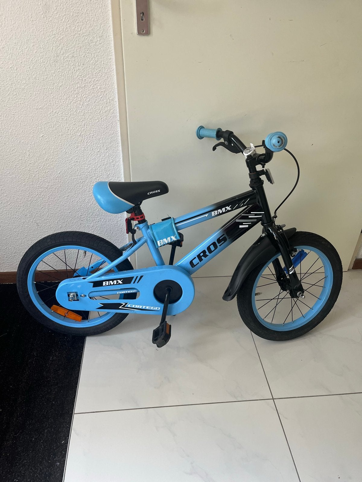Kinderfiets - Cross BMX - 16 inch, Ophalen, Zo goed als nieuw, Velgrem, 16 tot 20 inch