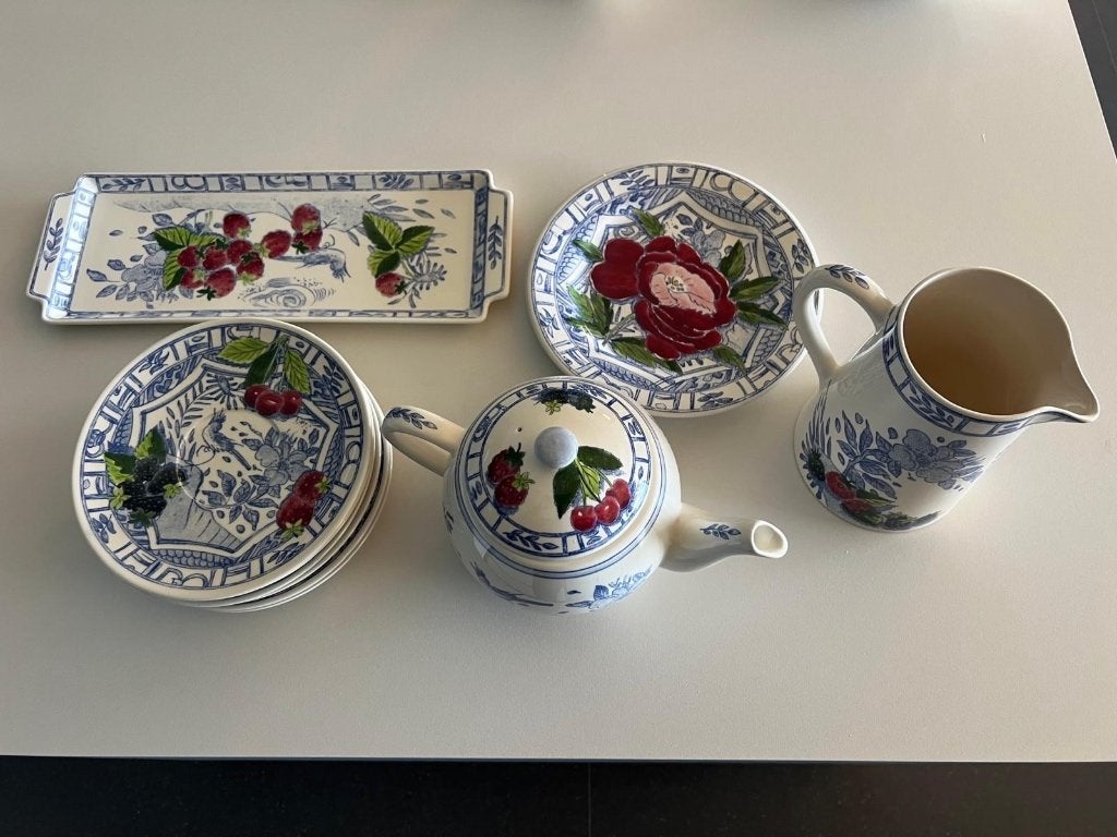 Oiseau Bleu & Fruits Servies - Uitgebreide set, Ophalen, Gebruikt, Overige merken, Klassiek