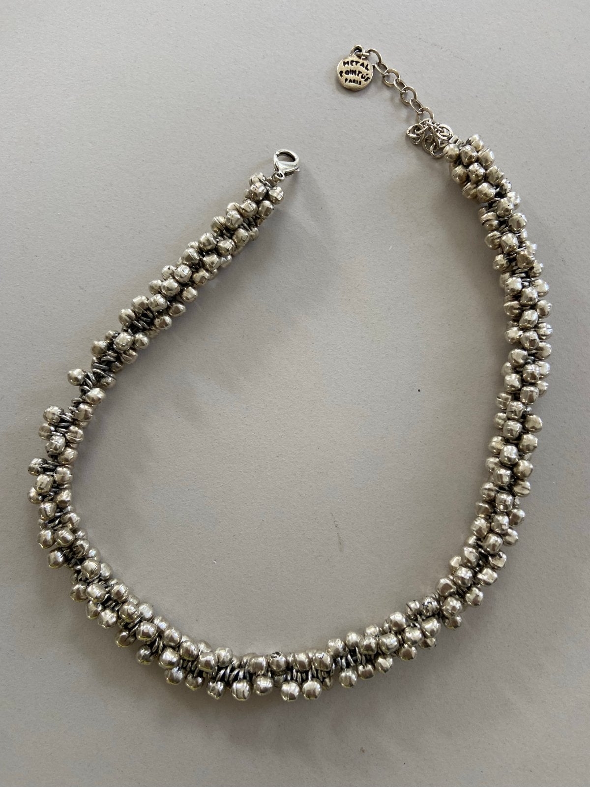 Zilverkleurige ketting en armband van Metal Pointu's Paris, Overige materialen, Verstelbaar, Ophalen of Verzenden, Zo goed als nieuw