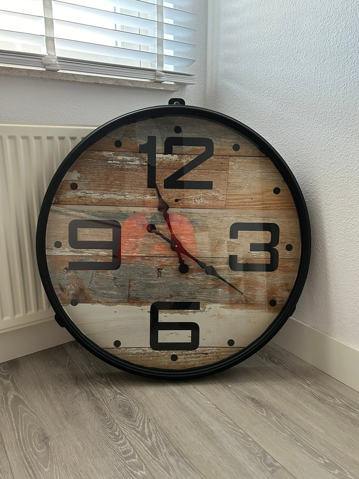 Wandklok - Diameter 80 cm - Hoogte 8 cm, Ophalen, Analoog, Stil uurwerk, Wandklok