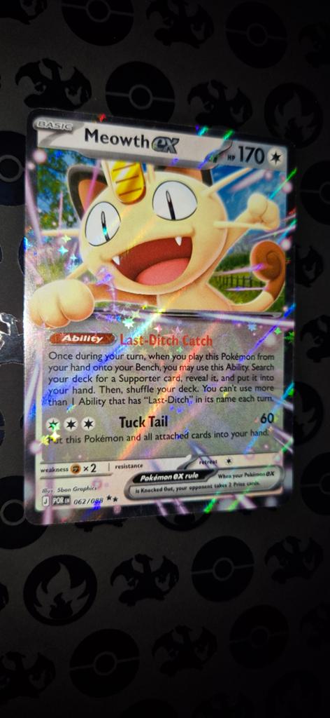 Pokémon Kaart Meowth EX, Ophalen of Verzenden
