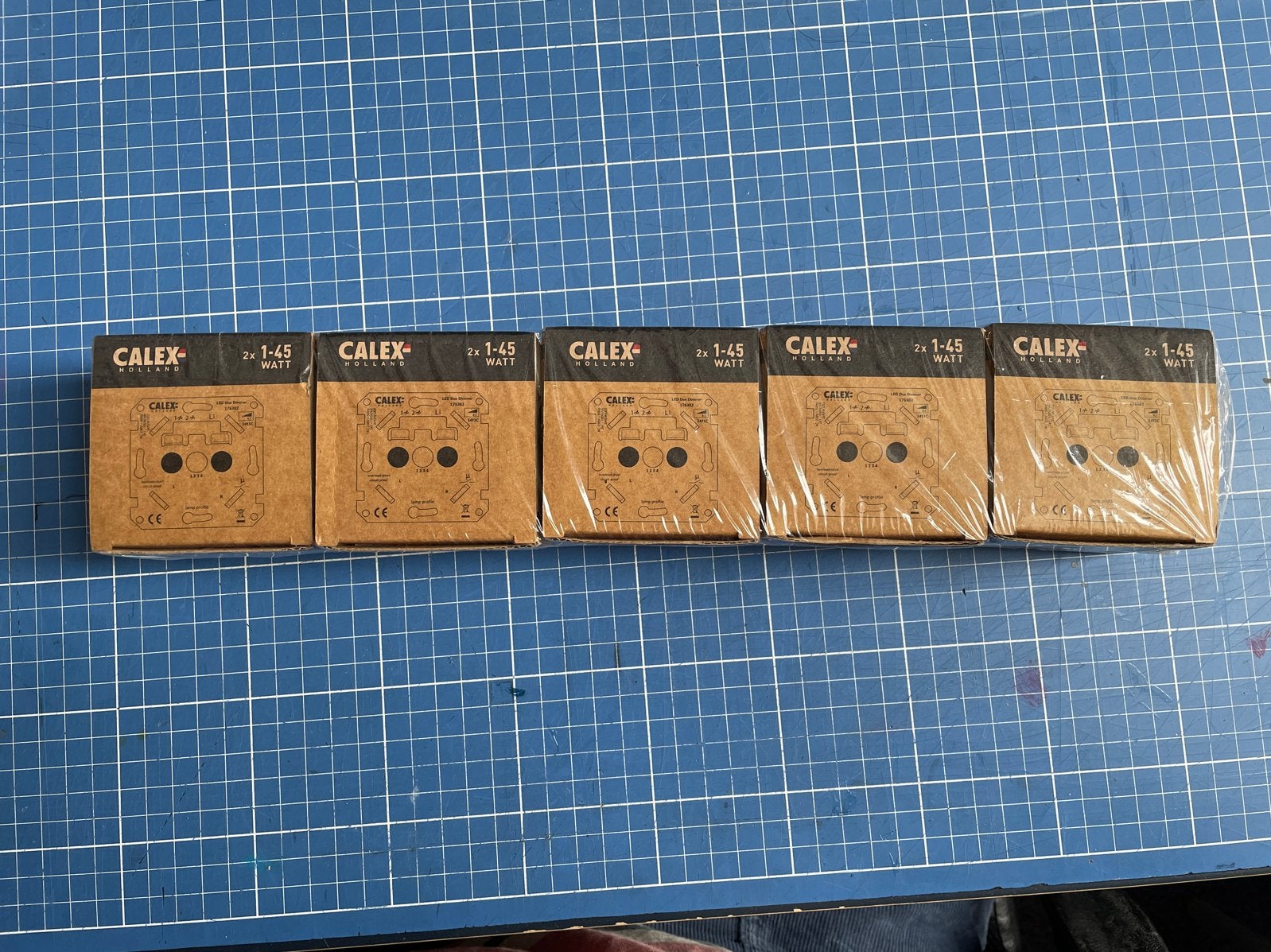 5x Calex Duo LED Dimmer 2x 1-45 Watt - Nieuw in verpakking, Ophalen of Verzenden, Nieuw, Overige merken, Dimmer
