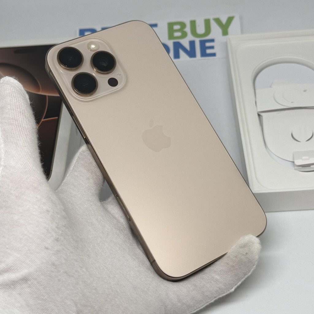 iPhone 16 Pro Max 512GB goud /krasvrij /91% batt /garantie, 512 GB, Apple, Zonder simlock, Zonder abonnement