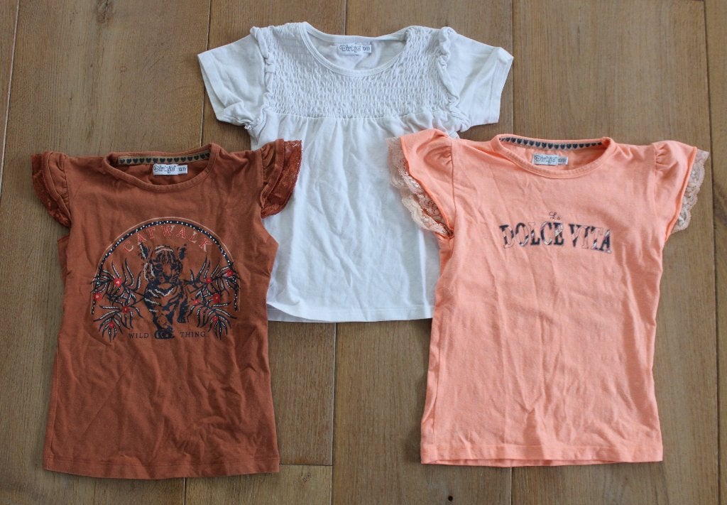3 shirtjes van Dirkje 110, Gebruikt, Meisje, Dirkje, Ophalen of Verzenden