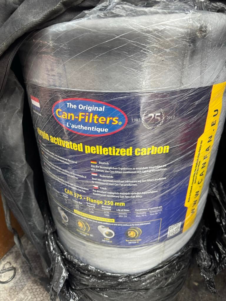 Can-Filters Koolstoffilter CAN 375 - Flens 250 mm, Tuin en Terras, Kweekspullen, Ophalen, Nieuw, Klimaatbeheersing