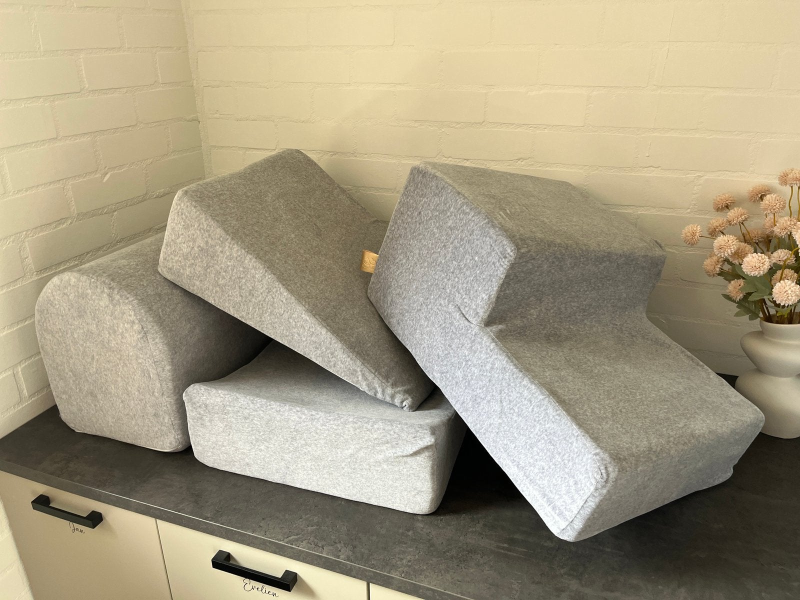Meow Baby FLUWELEN SCHUIM SPEELTUIN 4 ELEMENTEN, Ophalen of Verzenden, Gebruikt, Overige merken