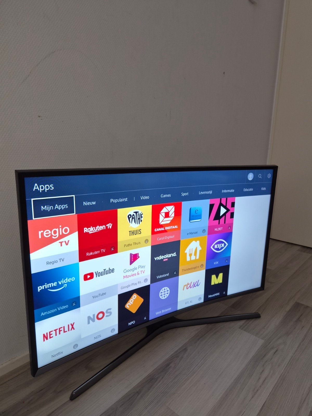 Samsung 40 inch Curved Smart TV – UE40J6300 –wifi Apps, Audio, Tv en Foto, Ophalen, 50 Hz, Zo goed als nieuw, Samsung