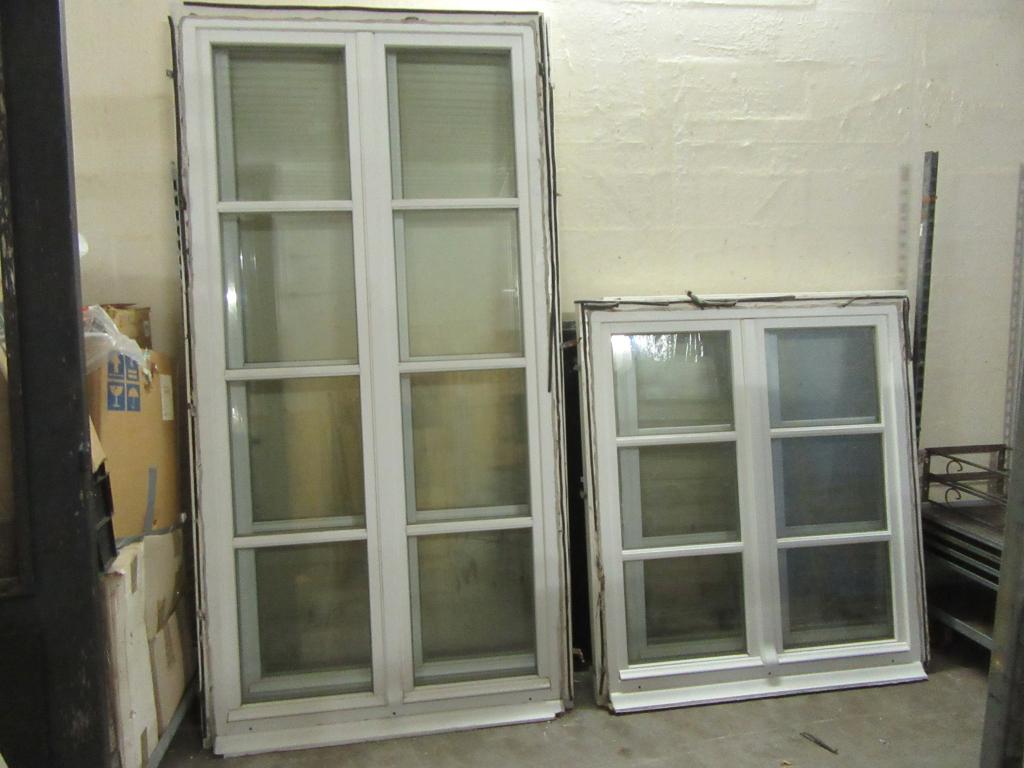 4x Hardhouten Meranti Ramen met HR++ Glas, Ophalen, Gevelraam of Ruit, 160 cm of meer, Zo goed als nieuw