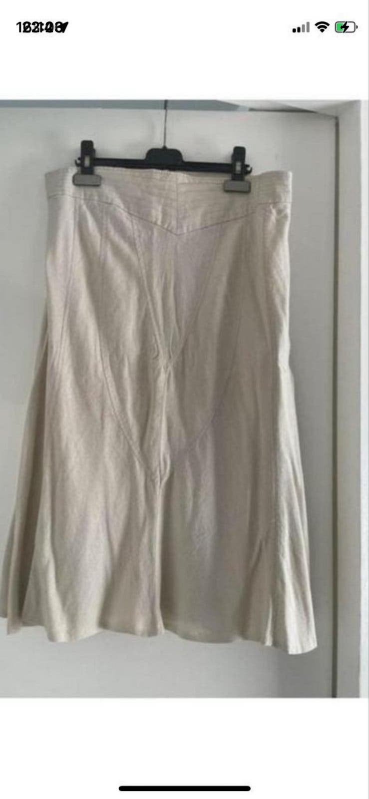 Lichtbeige linnen rok, maat 40, Kleding | Dames, Beige, Zo goed als nieuw, Knielengte, Ophalen