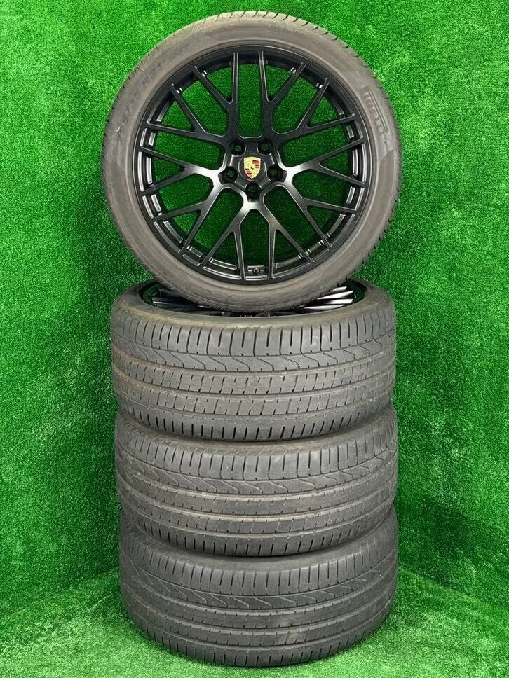 Originele 21 inch Porsche Macan RS Spyder velgen met banden, Gebruikt, 265 mm, Banden en Velgen, Germany