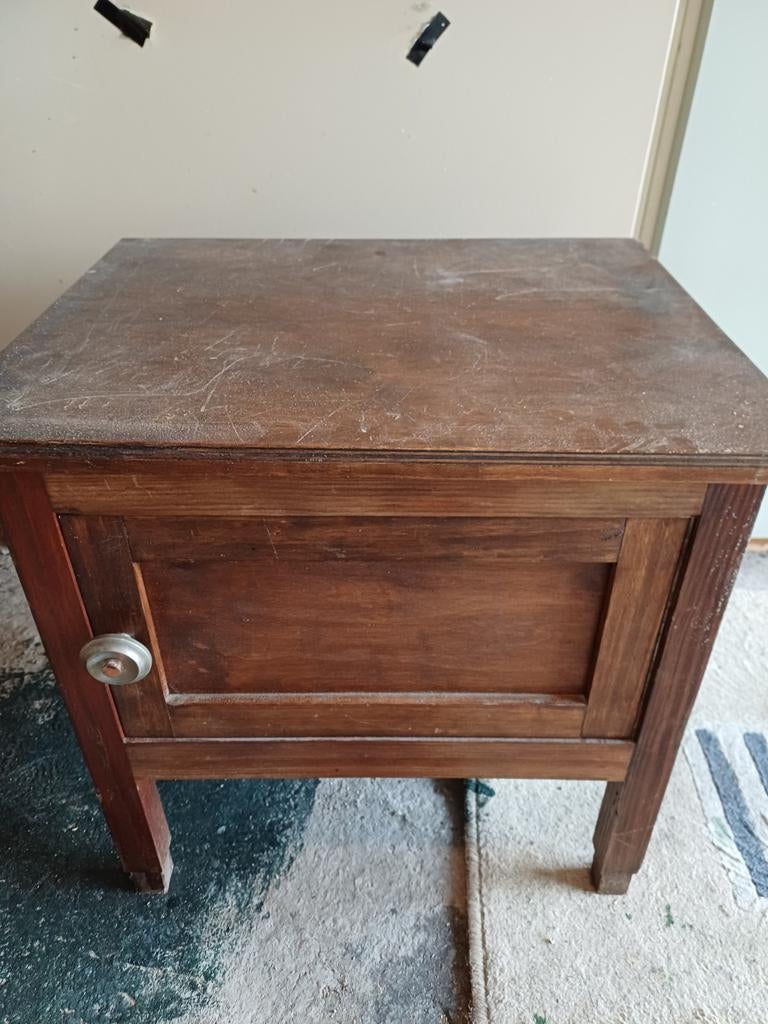Antieke houten po stoel, Ophalen