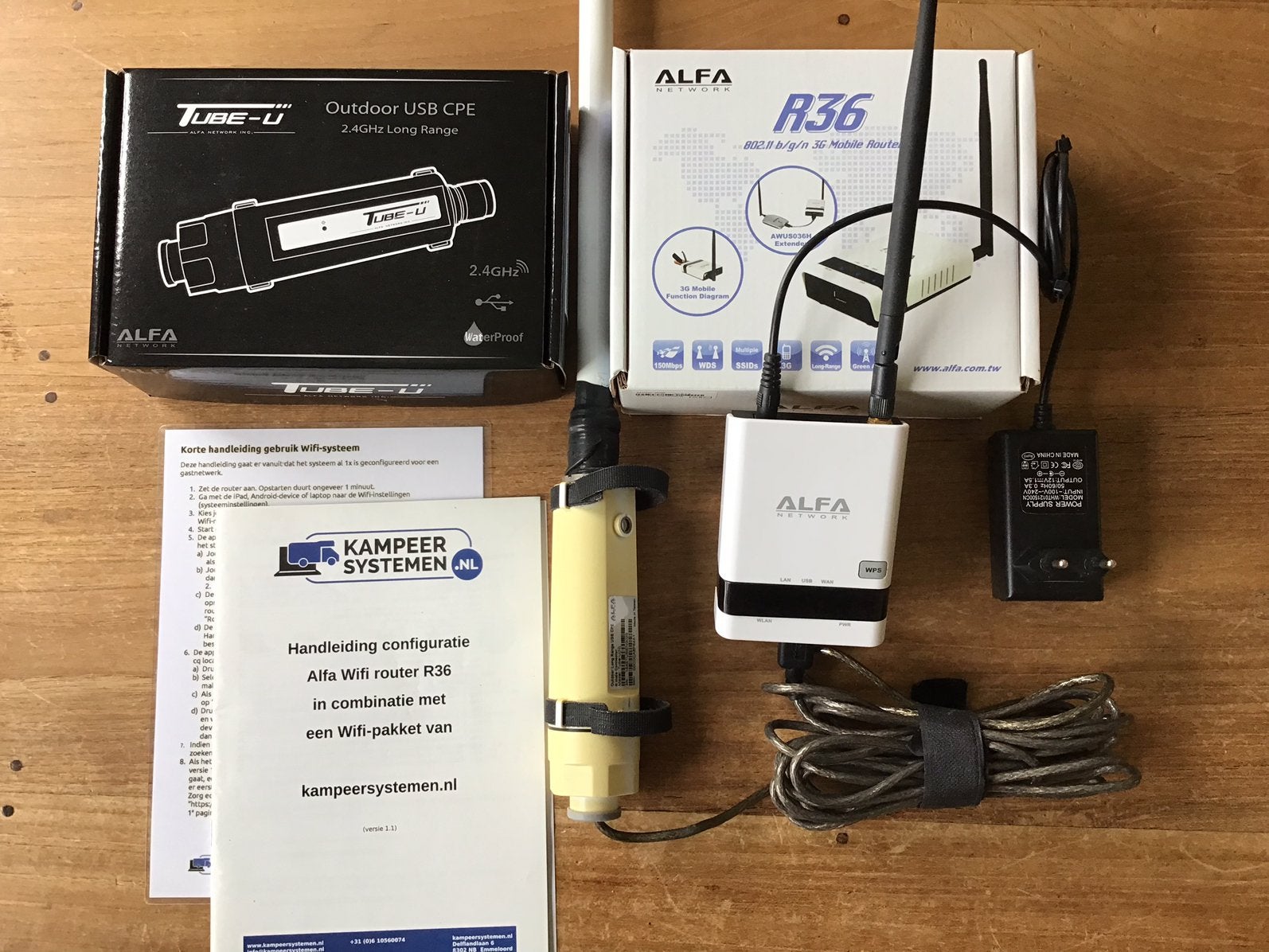 Alfa wifi netwerk (versterker) voor camper of caravan, Ophalen of Verzenden, Gebruikt