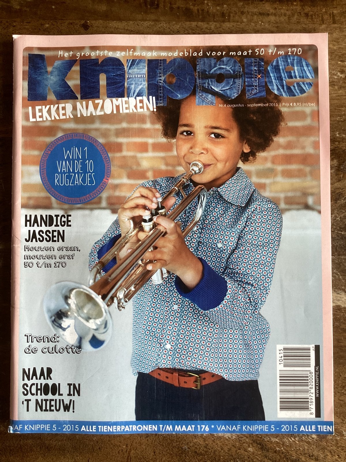 Knippie naaitijdschrift, Aug/Sept 2015, mt 50 t/m 170., Ophalen of Verzenden, Zo goed als nieuw, Kind, Overige merken