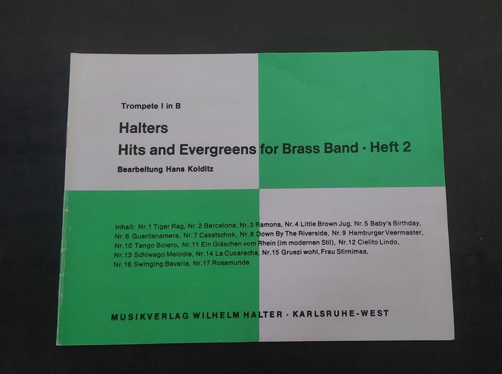 Halters Hits & Evergreens 2 - Bladmuziek Blaas/Bigband, Gebruikt, Klarinet, Ophalen of Verzenden, Thema