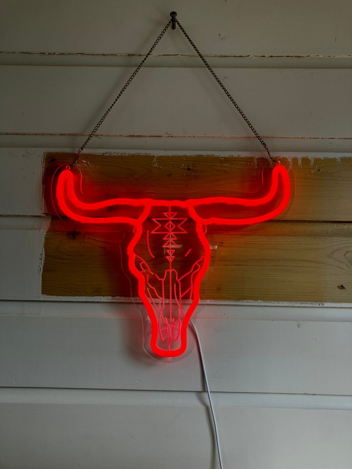 Led verlichtichting stierenkop neon look, Ophalen of Verzenden, Nieuw, Lichtbak of (neon) lamp