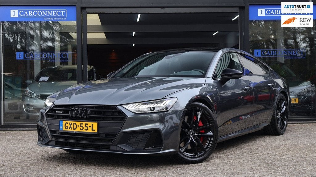 Audi A7 Sportback 55 TFSI e quattro Competition|HUD|Memory|F, Auto's, Audi, Gebruikt, Bedrijf, Vierwielaandrijving, 750 kg