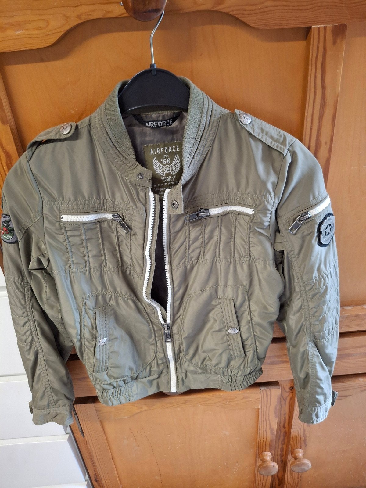 Stoere Airforce bomberjack voor jongens, 10 jaar, Kinderen en Baby's, Ophalen of Verzenden, Zo goed als nieuw, Airforce, Jongen