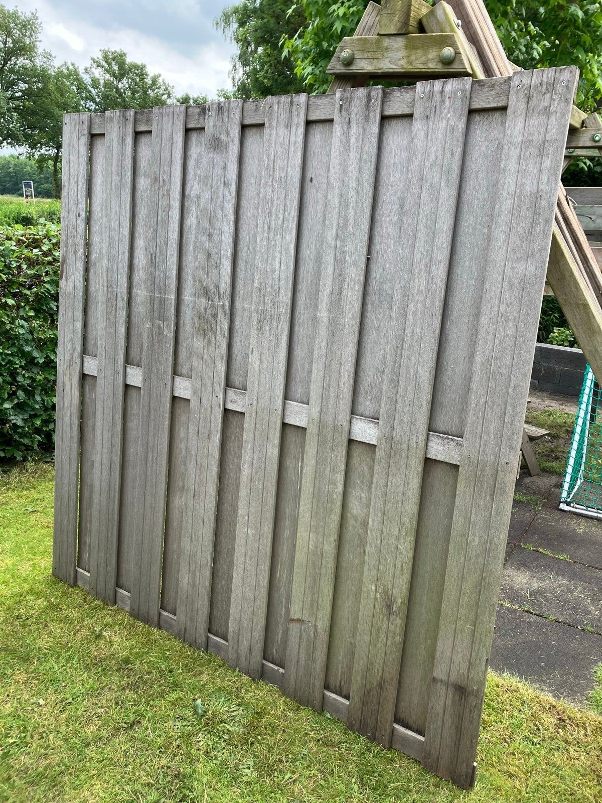 Hardhouten schuttingpaneel 180x180 cm (gebruikt), Ophalen, Minder dan 3 meter, Hout, 1 tot 2 meter