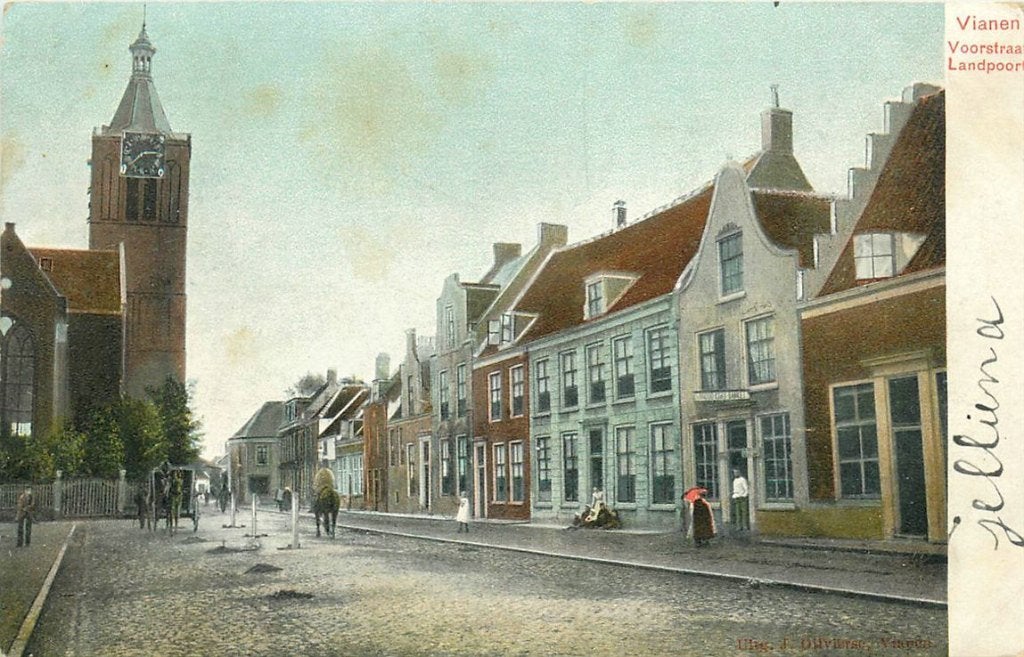 702-046-047 Vianen Voorstraat Landpoort, Verzenden, Voor 1920, Utrecht