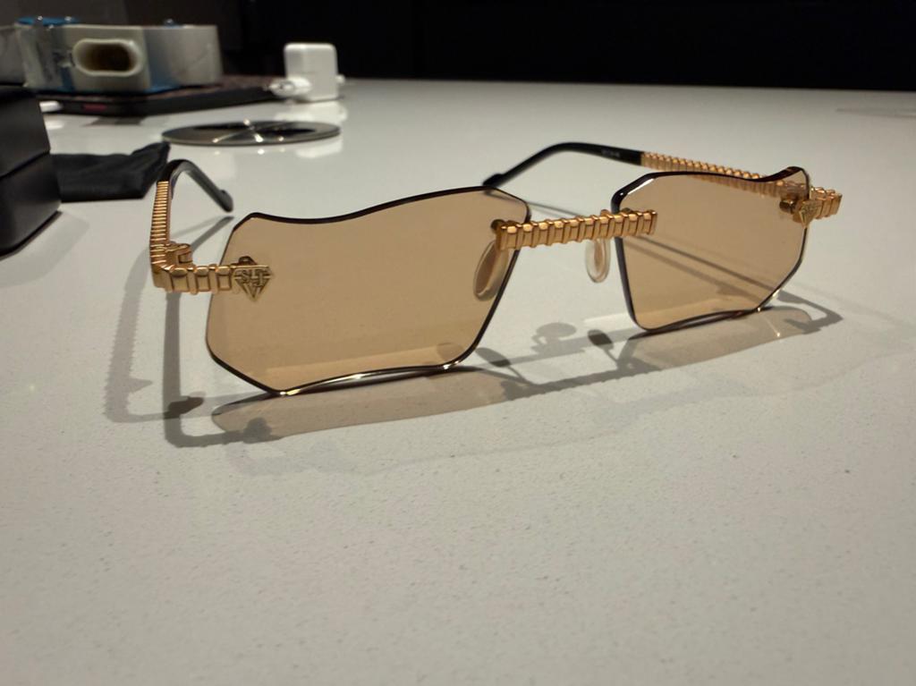 Sehgal ‘Magic’ Gold plated ‘Caramel shade’, Sieraden, Tassen en Uiterlijk, Zonnebrillen en Brillen | Heren, Overige merken, Zonnebril