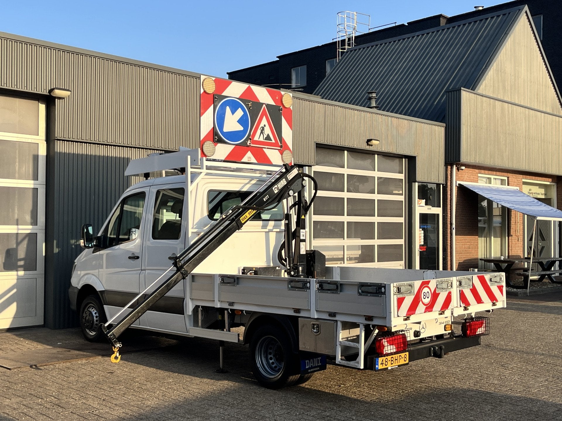 Mercedes-Benz Sprinter 513 CDI 366 Hiab Laadkraan 018T Trekh, Auto's, Automaat, Stof, Gebruikt, 7 stoelen