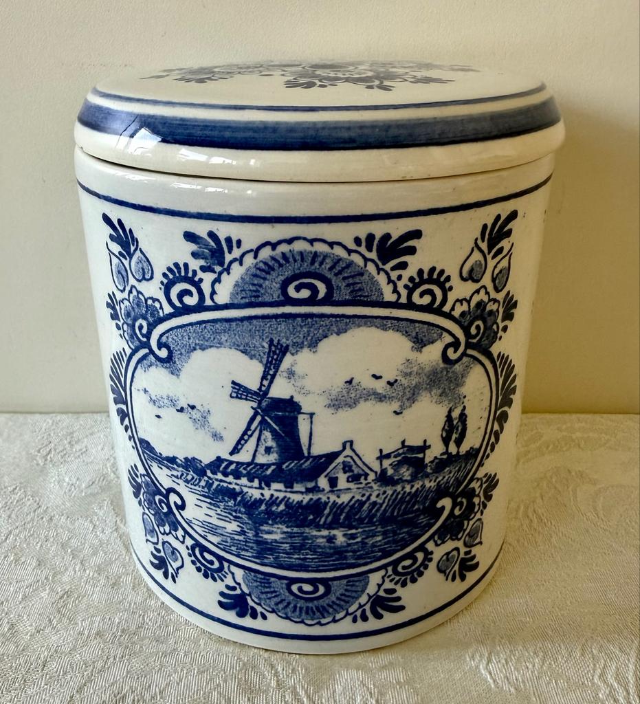 Delfts Blauw Gouda Stroopwafels Pot, Antiek en Kunst, Antiek | Keramiek en Aardewerk, Ophalen of Verzenden