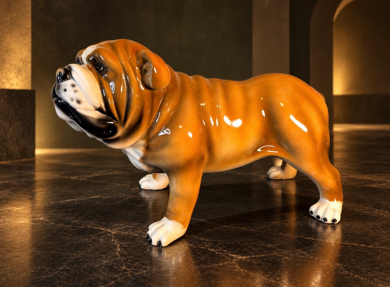 Bulldog beeld keramiek, Ophalen of Verzenden, Nieuw, Dier