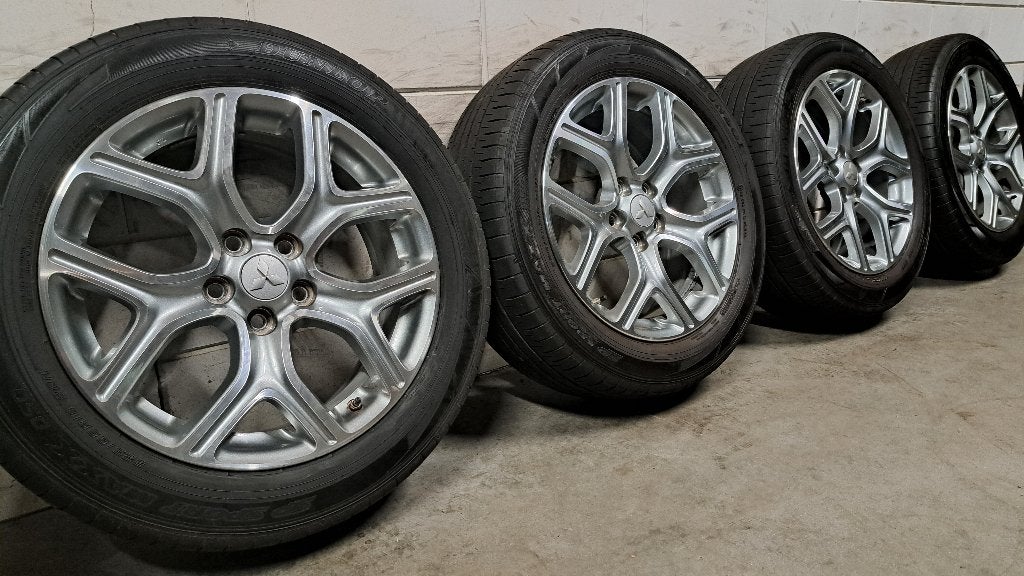 Bi-color velgen Outlander Eclipse Cross Sportage 225/55/18, 18 inch, Gebruikt, Banden en Velgen, Ophalen of Verzenden