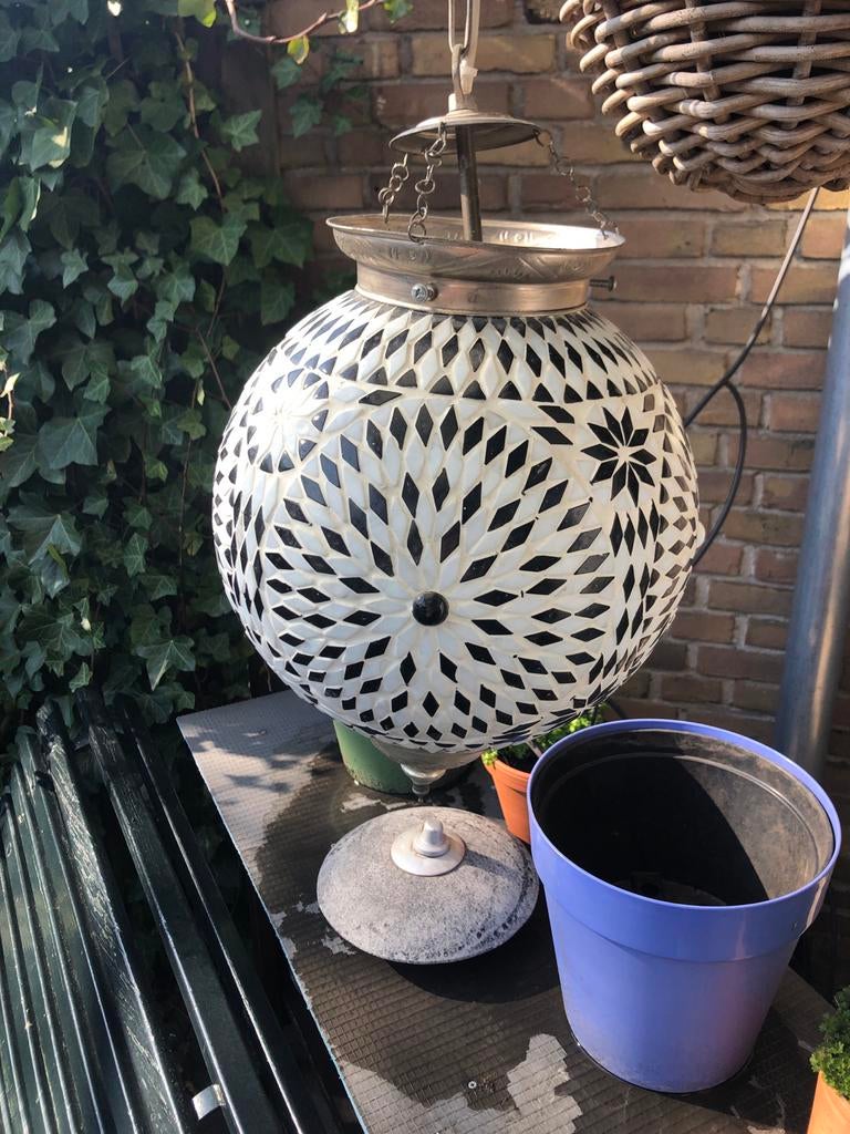 Art deco Hanglamp met mozaïekpatroon, Ophalen, Overige materialen, Art deco, Zo goed als nieuw