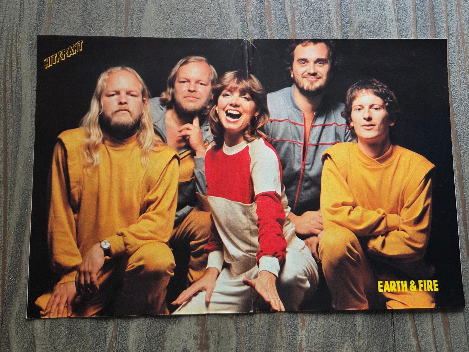 Vintage Earth & Fire poster, Ophalen of Verzenden, Zo goed als nieuw, A1 t/m A3, Muziek