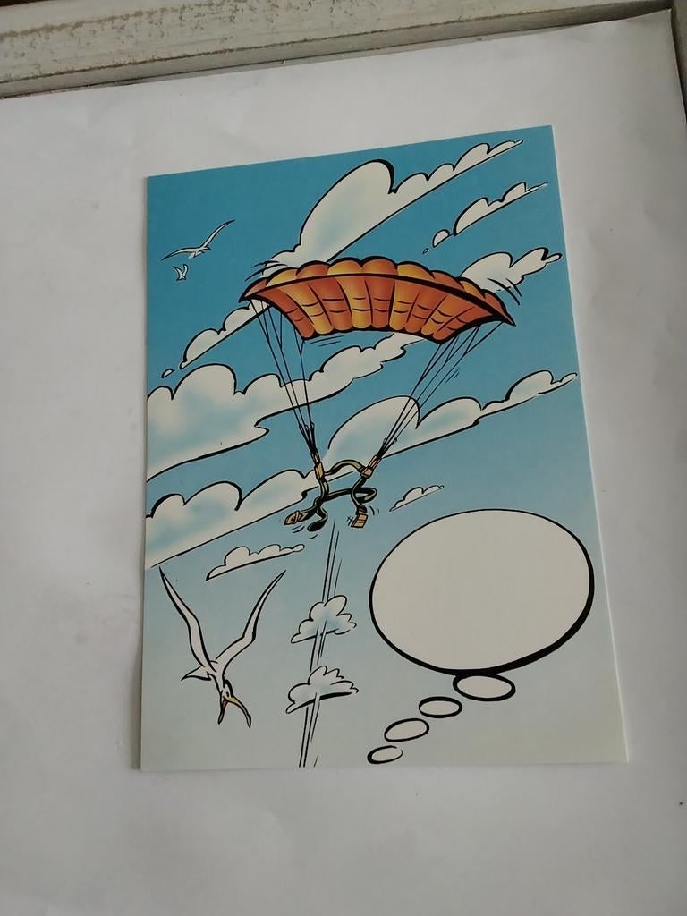 PARACHUTESPRINGER MET ORANJE PARACHUTE, Ophalen of Verzenden
