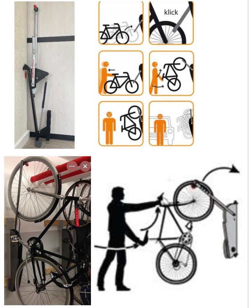 Wheelylift fietslift fietsophangsysteem muurbeugel wandrek, Ophalen of Verzenden, Zo goed als nieuw