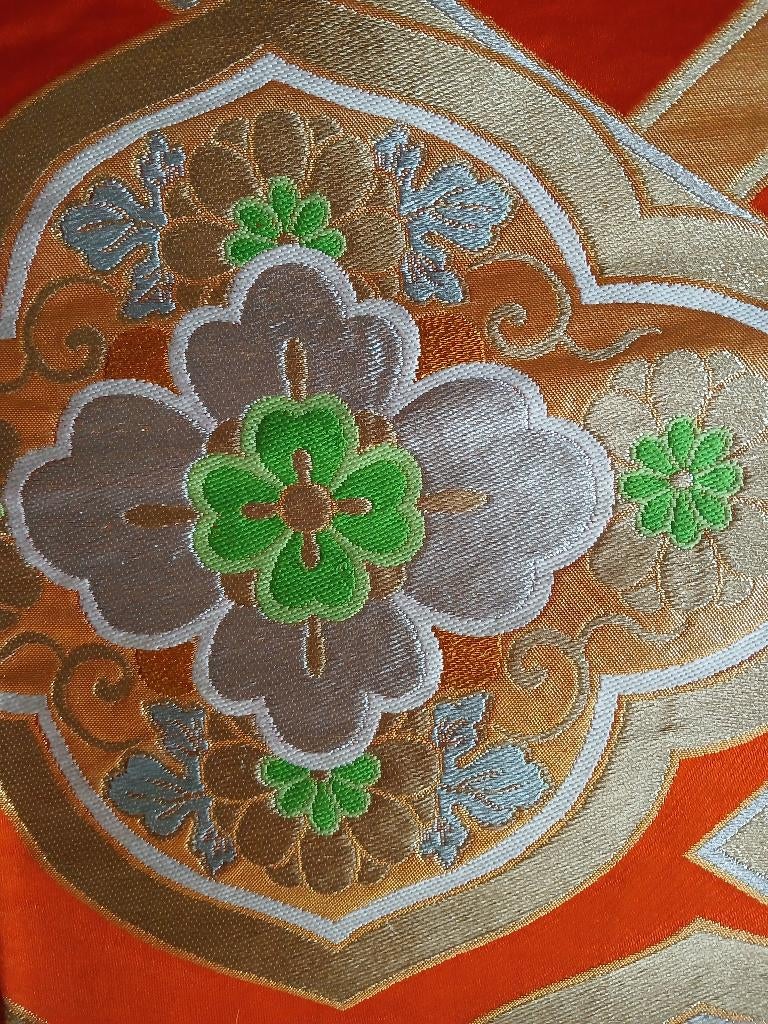 Traditionele Japanse obi riem orange rood, Ophalen of Verzenden