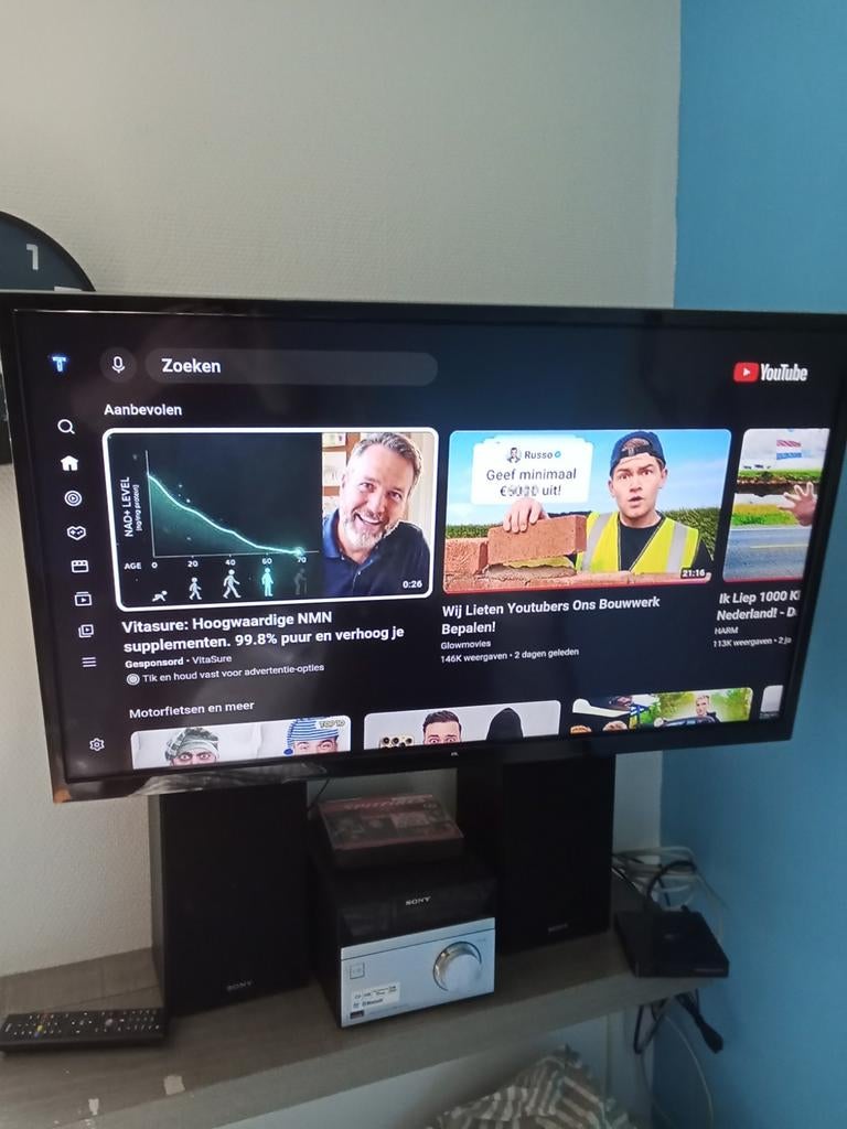 32 inch led tv  met afstandsbediening, Ophalen, 50 Hz, Overige merken