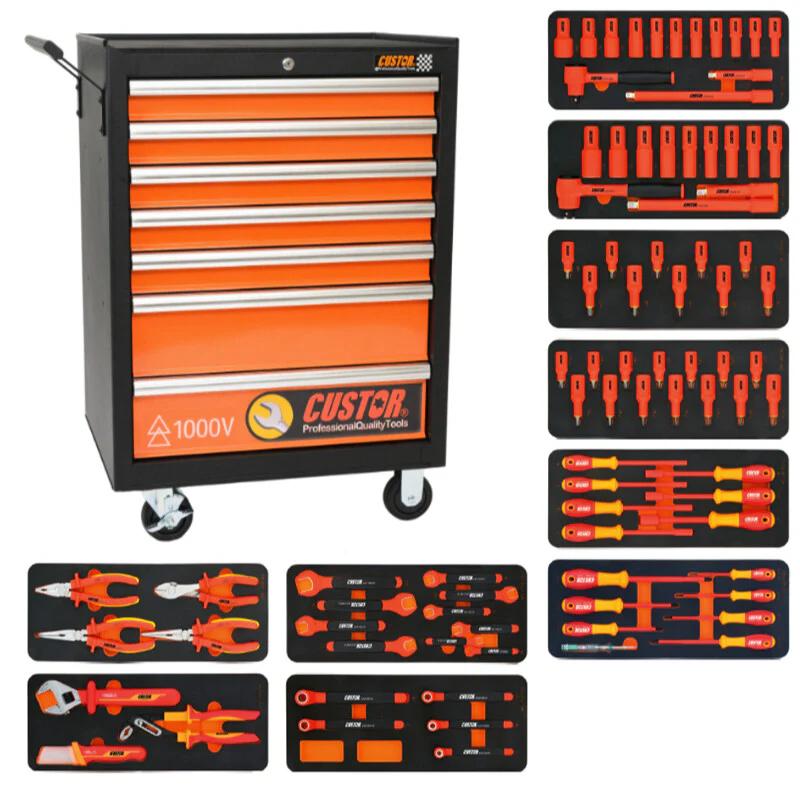 Gereedschapswagen VDE COMPACT, 10 Modules In FOAM, Ophalen, Nieuw