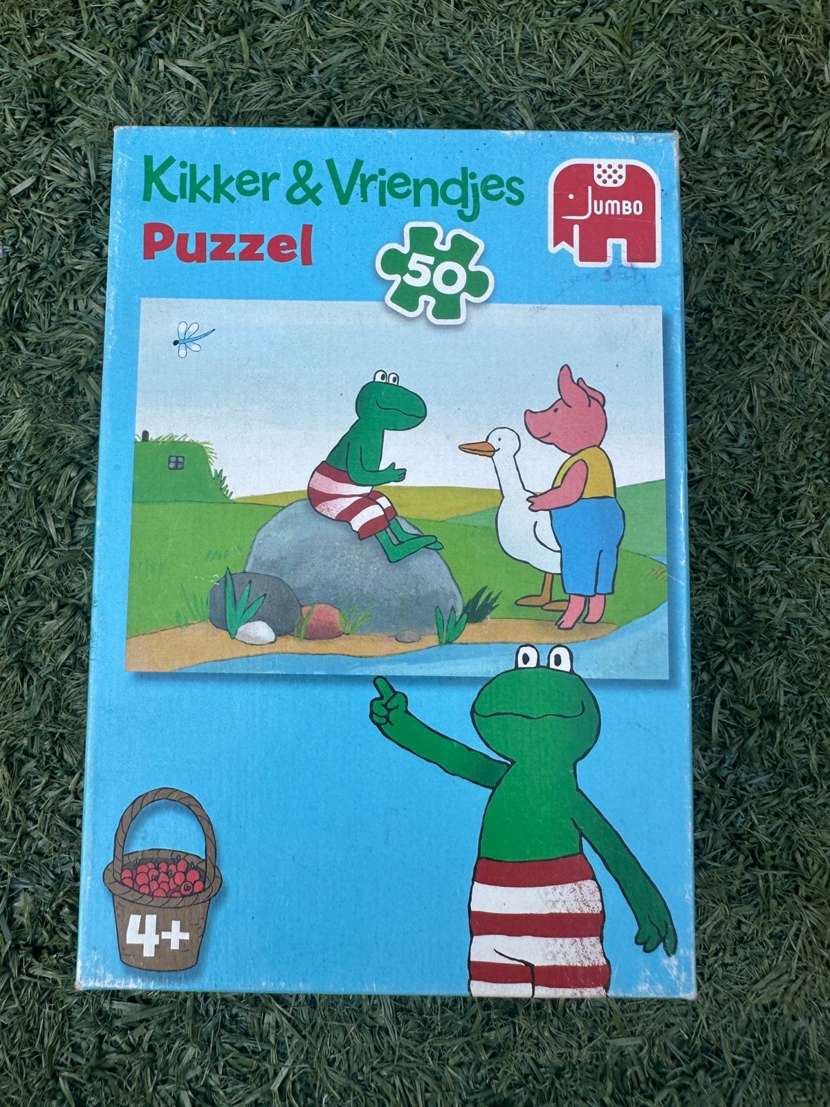 Kikker & Vriendjes 4-in-1 Puzzel van Max Velthuijs, Ophalen, 10 tot 50 stukjes, Zo goed als nieuw