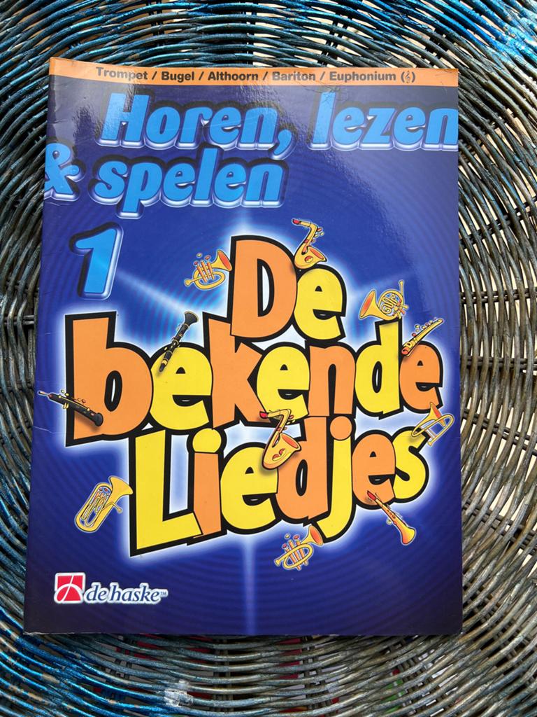 Horen, lezen, spelen 1 - De bekende liedjes (blaasinstrument, Gebruikt, Les of Cursus, Ophalen of Verzenden, Trompet